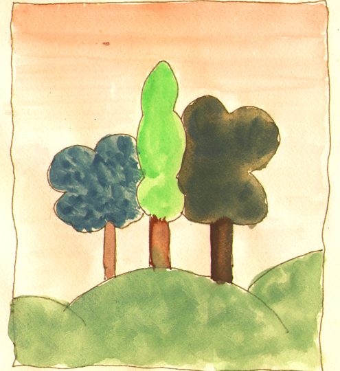 ana.words, phallische baumgruppe